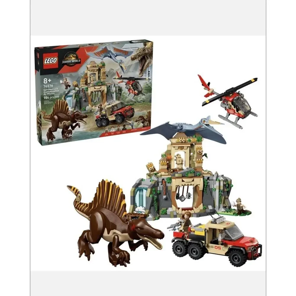 LEGO Jurassic World Spinosaurus & Quetzalcoatlus Air Mission 76976 Open Box